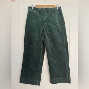 Madewell slim Emmett wide leg crop corduroys 29